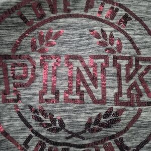 PINK Victoria's Secret Gray and Pink Sequin Jacket